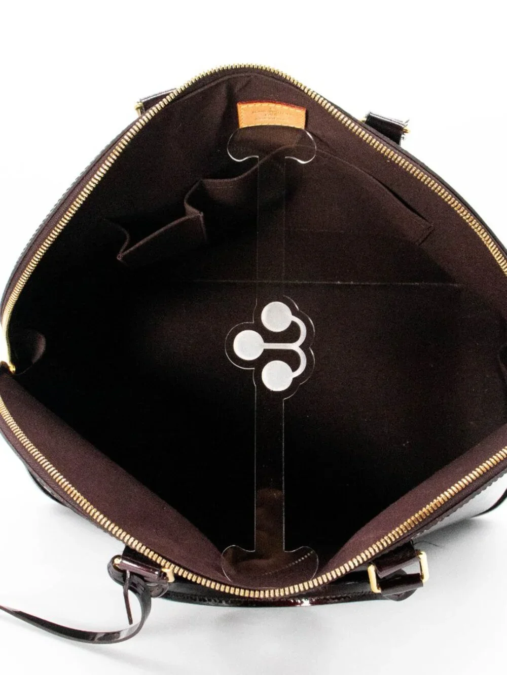 LV Alma GM Amarante Vernis Satchel Bag